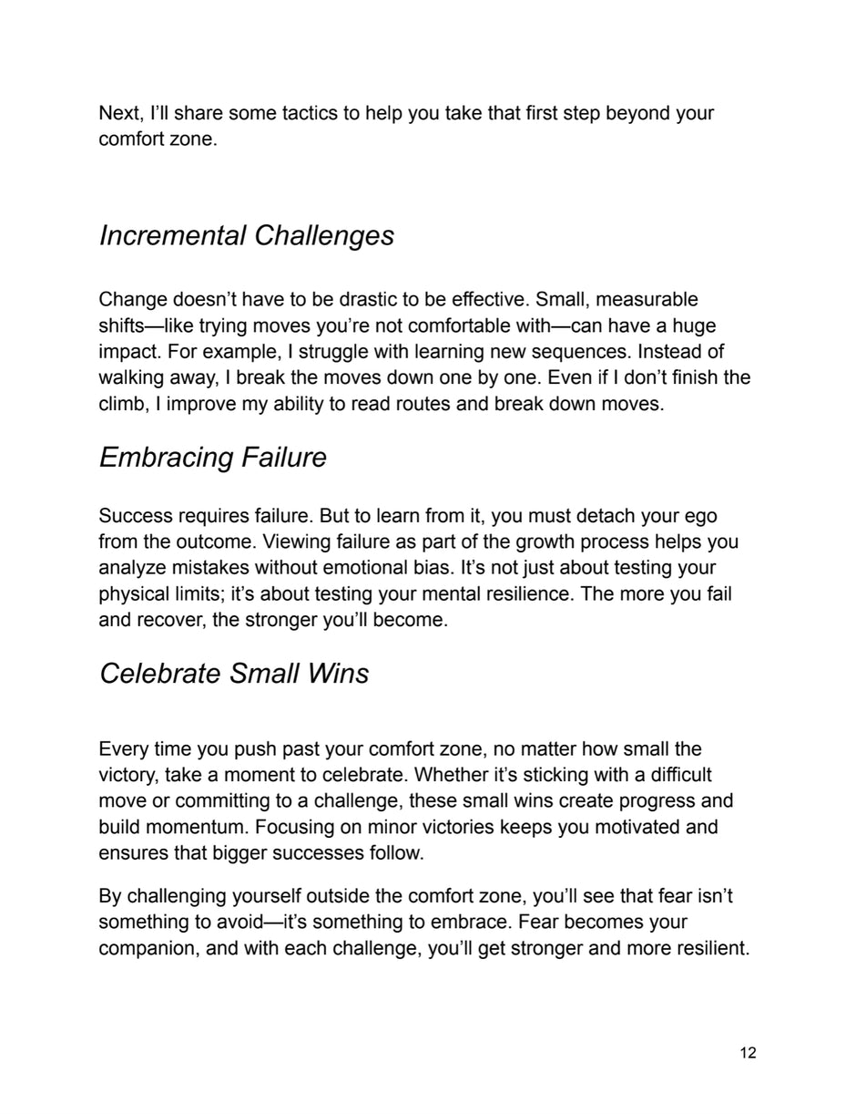 The Unburdened Climber- By Noah Brown