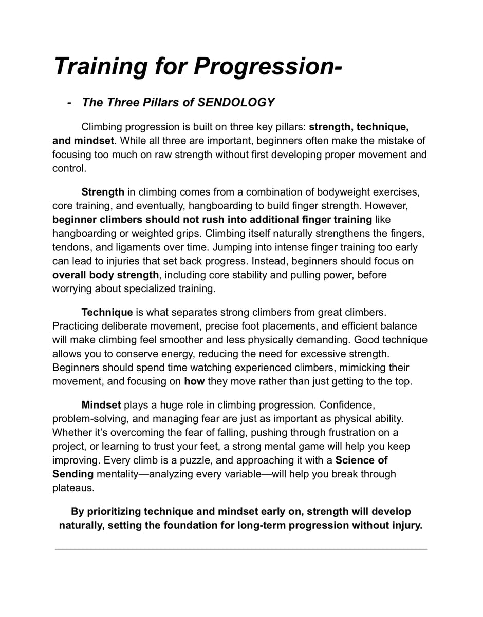 THE BEGINNERS GUIDE TO CLIMBING PROGRESSION - By Iain Cook