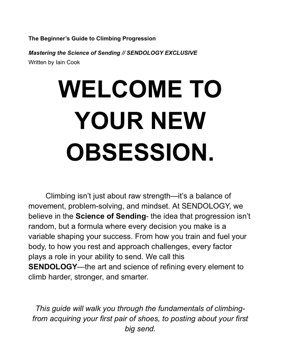 THE BEGINNERS GUIDE TO CLIMBING PROGRESSION - By Iain Cook