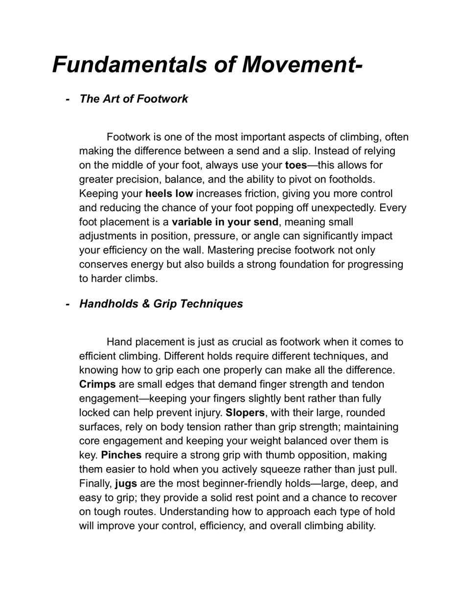 THE BEGINNERS GUIDE TO CLIMBING PROGRESSION - By Iain Cook